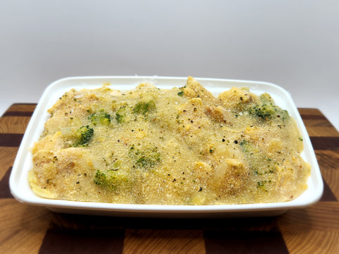 Chicken and Broccoli with Cheese Sauce on Rice