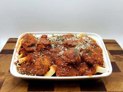 Italian Sausage on Pasta