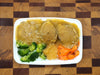 Pork Tenderloin with Honey Mustard & Applesauce on Rice and Vegetables