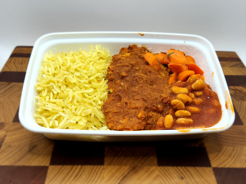 BBQ Pulled Pork with Rice and Beans