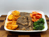 Tender Sliced Beef with Vegetables and Gravy